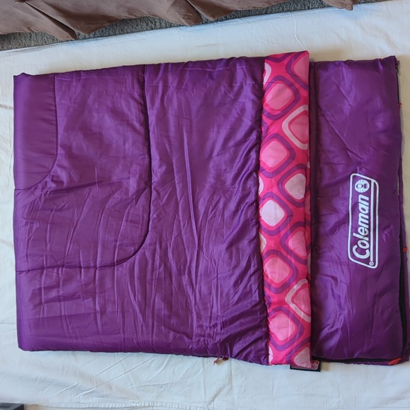 Coleman Kids 45°F Sleeping Bag - Plum/Pink - Picture 2 of 12